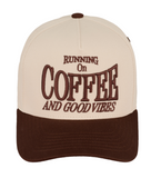 Running On Coffee And Good Vibes Trucker Cap