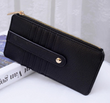Black Faux Leather Card Holder Wallet
