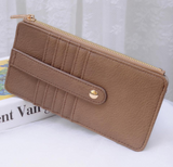 Mocha Faux Leather Card Holder Wallet