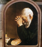 Arch Top Praying Man Framed Art