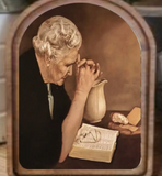 Arch Top Praying Woman Framed Art
