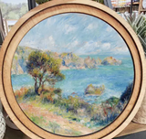 8" Round French Coastline Art