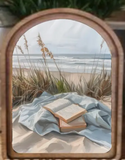 Arch Top Beach Books Framed Art