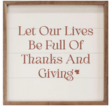 Thanks And Giving Leaf White