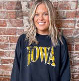 Retro Iowa Distressed Graphic Sweatshirt