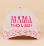 Mama Needs A Drink Two Tone Snapback Hat