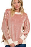 Two Tone Crewneck Sweater