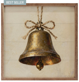 Hanging Gold Bell With Twine - 4x4