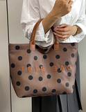 Polka Dot Oxford Tote Bag