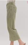 Olive Wide-Leg Pants