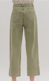 Olive Wide-Leg Pants