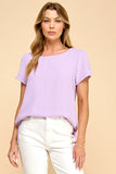Scalloped Sleeve Top