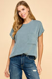 Ribbed Short Sleeve Top
