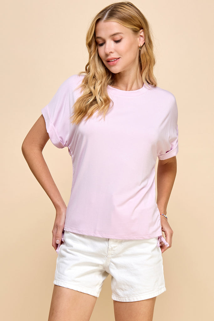 Lilac top with side tie