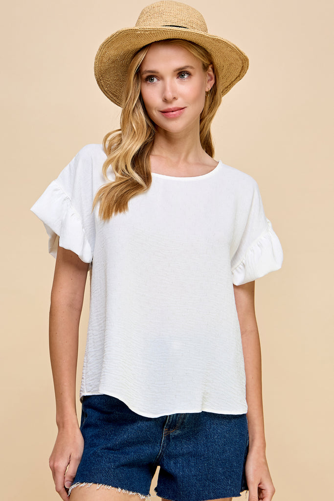 Ruffle Sleeve Top