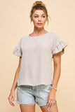 Ruffle Sleeve Top