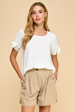 Bow Sleeve Top
