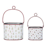Metal Candy Cane Lane Containers large