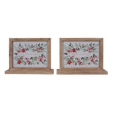 Wood Framed Table Signs 2 Asst