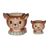 Dol Pink Vintage Reindeer Snack Bowls or Vases