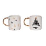 Black And Gold Christmas Tree Mug 2