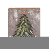 Mdf Hand Painted Tree Block Art