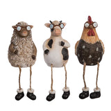Res Farm Animal Shelf Sitters 3 Asst