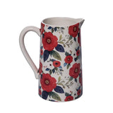 Cer Pitcher B&b Floral