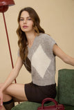 Argyle Vneck Sleeveless