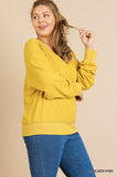 Curvy Yellow Slub Knit Tip