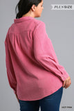 Hot Pink Mineral Wash Top