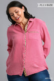 Hot Pink Mineral Wash Top