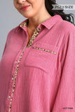 Hot Pink Mineral Wash Top