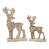 Wood Reindeer On Stands