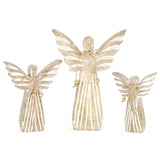 Wood Angels On Stands