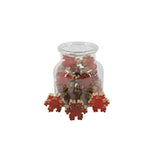 Red Snowflakes In Jar