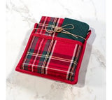 Tartan Plaid Potholder Towel Set