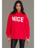 Red Nice & Naughty Reversible Sweatshirt