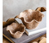 S/2 Scallop Top Terra Cotta Planters