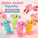 Glitter Axolotl Stress Relief Squishy Toy