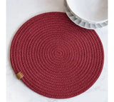13 Scarlet Red Round Placemat
