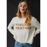 FINAL SALE - IVORY WHISKEY WEATHER SWEATER