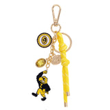 Iowa Hawkeyes Bag Charm In Gold & Shiny Gold