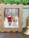 Scallop Santa Framed Canvas Art
