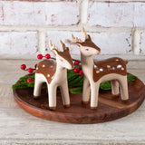 2 Asst. Bge/brn Small Deer