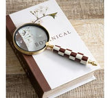 *inner* 9 Brown Check Magnifying Glass