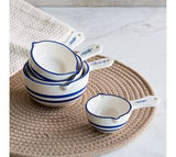 *inner* S/4 Blue/wht Stripe Meas. Cups