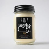 Farmhouse Mason Jar 13 Oz: Pink Peony