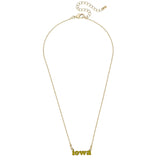 Iowa Hawkeyes Slogan Necklace In Yellow/shiny Gold