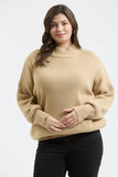 Curvy Ribbed Mock Neck Sweater